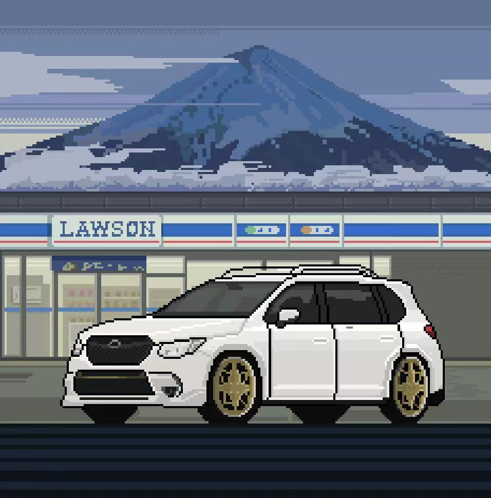 Custom 8-bit Retro Pixel Art - Cars