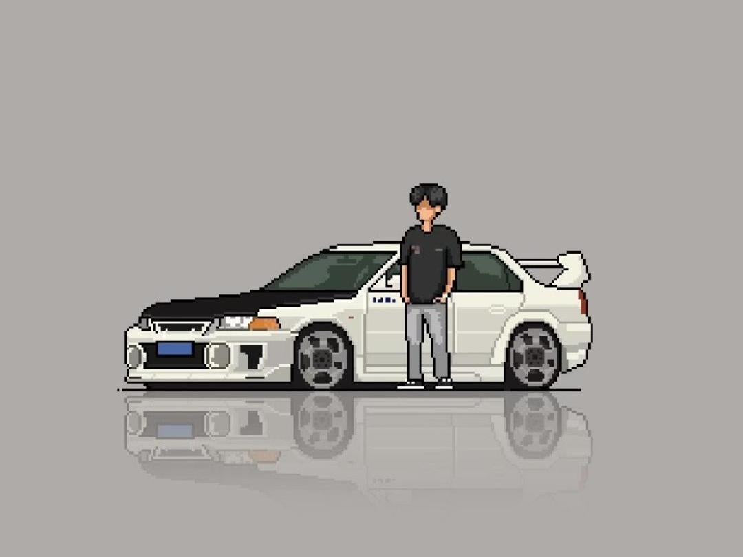 Custom 8-bit Retro Pixel Art - Cars