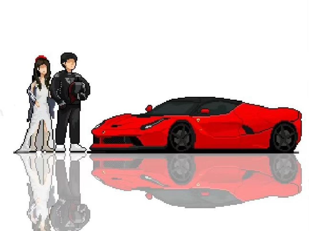 Custom 8-bit Retro Pixel Art - Cars