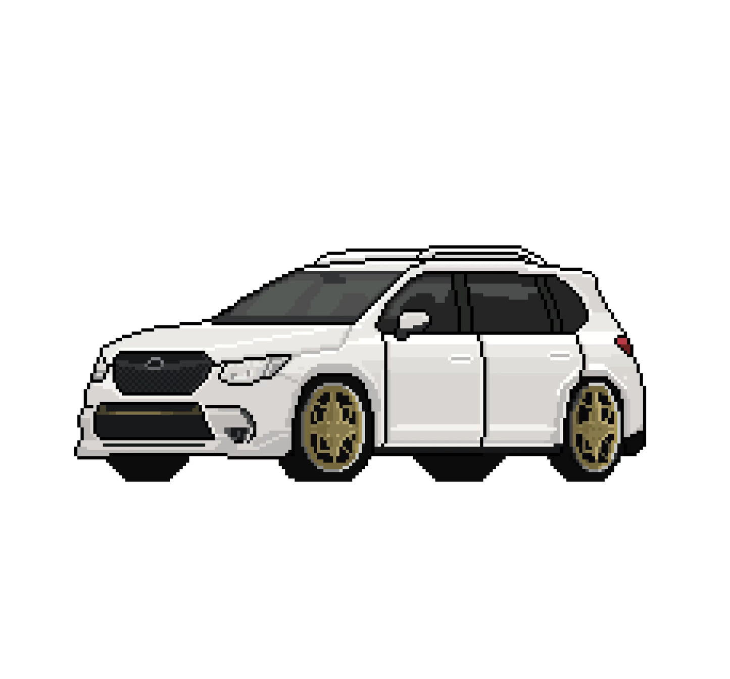 Custom 8-bit Retro Pixel Art - Cars